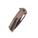 KANSEPT KNIVES Kryo Black Stonewashed Brown Micarta zsebkés - T1001B1