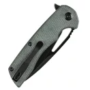KANSEPT KNIVES Kryo Black Stonewashed Green Micarta zsebkés - T1001M2