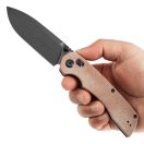 TENABLE  Kryo Brown Micarta Blackwashed zsebkés - T1001V5