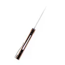 KANSEPT KNIVES Bulldozer Black TiCN Brown Micarta zsebkés - T1028A1