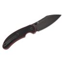 KANSEPT KNIVES Nesstreet Black and Red G-10 Black Blade zsebkés - T1039A2
