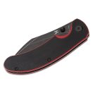 KANSEPT KNIVES Nesstreet Black and Red G-10 Black Blade zsebkés - T1039A2