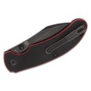 KANSEPT KNIVES Nesstreet Black and Red G-10 Black Blade zsebkés - T1039A2