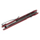 KANSEPT KNIVES Nesstreet Black and Red G-10 Black Blade zsebkés - T1039A2