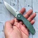 KANSEPT KNIVES Mini Accipiter Green Micarta zsebkés - T2007A2