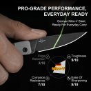 KIZER Little Grand Grey G-10 Micarta zsebkés