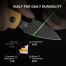 KIZER Parakeet Micarta Black Blade zsebkés - V2706A3