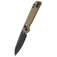 KIZER Begleiter 2.9 Damascus Norplex Ultrex Micarta zsebkés zsebkés - V3458-2CDA2
