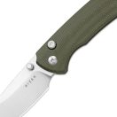 KIZER T1 BD Nitro-V Satin Green Micarta zsebkés - V3490-2BA1