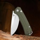 KIZER T1 BD Nitro-V Satin Green Micarta zsebkés - V3490-2BA1