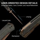 KIZER T1 BD Nitro-V Sunset Metal PVD Norplex UltreX Micarta zsebkés - V3490-2BA2