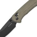 KIZER T1 CD Nitro-V Black Stonewashed Norplex UltreX Micarta zsebkés - V3490-2CA1