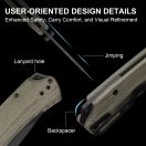 KIZER T1 CD Nitro-V Black Stonewashed Norplex UltreX Micarta zsebkés