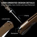 KIZER T1 CD Nitro-V Satin Brown G-10 zsebkés