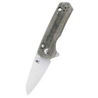 KIZER Lieb M Button Lock Green Micarta zsebkés - V3541C1