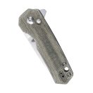 KIZER Lieb M Button Lock Green Micarta zsebkés - V3541C1