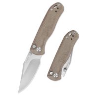 KIZER Drop Bear 2 Nitro-V Brown Micarta zsebkés