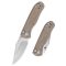 KIZER Drop Bear 2 Nitro-V Brown Micarta zsebkés - V3619-2CC1