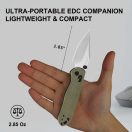 KIZER Drop Bear 2 Nitro-V Green Micarta zsebkés