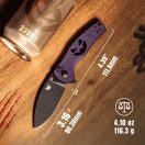 KIZER Mini Grouper Halloween Purple Special Edition zsebkés