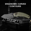 KIZER Bulldog Micarta Black zsebkés - V3672A3