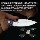 KIZER Seagull 14C28N Stonewashed Richlite Blue Canyon zsebkés - V3770A2