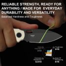 KIZER Seagull 14C28N Black Stonewashed Aluminium zsebkés