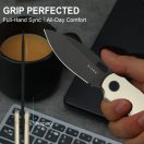 KIZER Seagull 14C28N Black Stonewashed Aluminium zsebkés