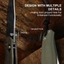 KIZER Phoca CC AEB-L Satin Olive Micarta zsebkés - V3780A1