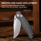 KIZER Phoca CC AEB-L Satin Norplex UltreX Micarta zsebkés - V3780A3