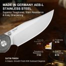 KIZER Phoca CC AEB-L Satin Norplex UltreX Micarta zsebkés - V3780A3