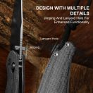 KIZER Phoca CC AEB-L Satin Norplex UltreX Micarta zsebkés