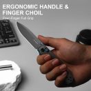 KIZER Pokiman CD AllBlack Micarta zsebkés