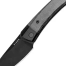 KIZER Momo AllBlack G-10 and Micarta zsebkés - V4663A1