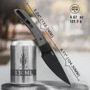KIZER Momo AllBlack G-10 and Micarta zsebkés - V4663A1