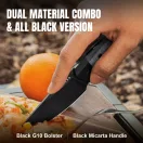 KIZER Momo AllBlack G-10 and Micarta zsebkés - V4663A1