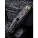 WE KNIFE Smooth Sentinel Copper Foil Carbon Fiber Inlay zsebkés