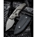 WE KNIFE Typhoeus Gray Folding Push Dagger Titanium zsebkés - WE21036B-2