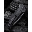 WE KNIFE Press Check Drop Point Allblack zsebkés - WEK20078B1