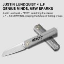 KIZER Feist 2 X Series M390 Titanium zsebkés - ZX-3499-2A1