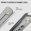 KIZER Feist 2 X Series M390 Titanium zsebkés - ZX-3499-2A1