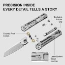 KIZER Feist 2 X Series M390 Titanium zsebkés - ZX-3499-2A1