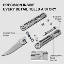 KIZER Feist 2 X Series M390 Titanium Clip Point zsebkés