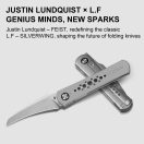 KIZER Feist 2 X Series M390 Titanium Hawkbill zsebkés - ZX-3499-2A3