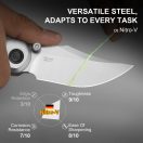 KIZER Pioneer L.F Nitro-V Aluminium Micarta zsebkés - ZX-FK03A3