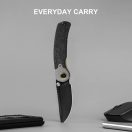 KIZER Pioneer 20CV Stonewashed DLC Ultra Ti Marble zsebkés - ZX-FK03A4