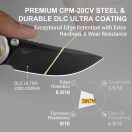 KIZER Pioneer 20CV Stonewashed DLC Ultra Ti Marble zsebkés