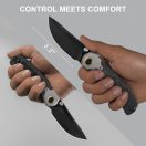 KIZER Pioneer 20CV Stonewashed DLC Ultra Ti Marble zsebkés - ZX-FK03A4