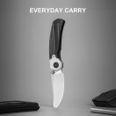 KIZER Pioneer L.F Nitro-V Aluminium Micarta Black zsebkés - ZX-FK03A6