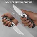 KIZER Pioneer L.F Nitro-V Aluminium Micarta Black zsebkés